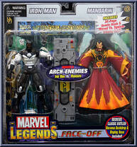 Iron Man (War Machine) vs Mandarin (Red) from Marvel Legends - Face Off Sets - Series 2 manufactured by Toy Biz [Front]