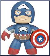 Captain America from Marvel Mighty Muggs - Series 5 manufactured by Hasbro [Loose]