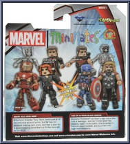 Age of Ultron Thor / Age of Ultron Captain America from Marvel Minimates - Wave 61 - Avengers: Age of Ultron manufactured by Diamond Select [Back]