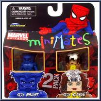Beast (90s) / Rogue (90s) from Marvel Minimates - Wave 34 manufactured by Diamond Select [Front]