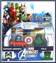 Captain America / Hulk from Marvel Minimates - Walgreens - Wave  1 manufactured by Diamond Select [Front]