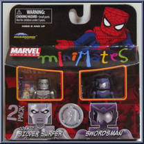 Cosmic Silver Surfer / Swordsman from Marvel Minimates - Toys R Us 2-Packs - Wave  5 manufactured by Diamond Select [Front]