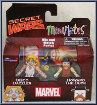 Disco Dazzler / Howard the Duck from Marvel Minimates - Wave 64 - Secret Wars manufactured by Diamond Select [Front]