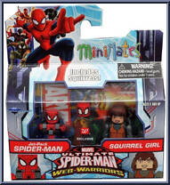 Jet-Pack Spider-Man / Squirrel Girl from Marvel Minimates - Walgreens - Wave  3 manufactured by Diamond Select [Front]