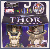 Loki / Odin from Marvel Minimates - Wave 39 manufactured by Diamond Select [Front]