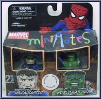 Stretch Attack Mr. Fantastic / World War Hulk from Marvel Minimates - Toys R Us 2-Packs - Wave  6 manufactured by Diamond Select [Front]