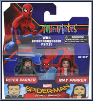 Peter Parker / May Parker from Marvel Minimates - Wave 73 - Spider-Man Homecoming manufactured by Diamond Select [Front]