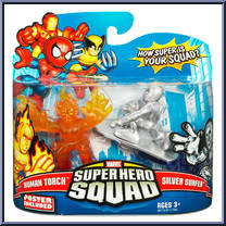 Human Torch & Silver Surfer from Marvel Super Hero Squad - Series 14 manufactured by Hasbro [Front]