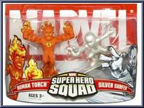 Human Torch & Silver Surfer from Marvel Super Hero Squad - Series  3 manufactured by Hasbro [Front]