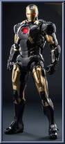 Iron Man (Mark 7 Black x Gold) from Marvel - DLX manufactured by Threezero [Loose]