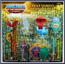 Great Unrest Weapons Pak from Masters of the Universe - Classics - Accessories manufactured by Mattel [Front]