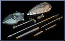 Knights of Eathyron Weapons Pack from Mythic Legions - Necronominus - Accessories manufactured by Four Horsemen [Loose]