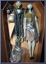 Jack & Sally (Gold Coffin) from Nightmare Before Christmas - 16" Coffins manufactured by Jun Planning [Loose]
