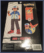 Ash with Victini from Pokemon - Black & White - Basic Series manufactured by Jakks Pacific [Back]