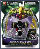 Action Black Ranger from Power Rangers Mighty Morphin - 2010 - Basic Series manufactured by Bandai [Front]