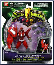 Action Red Ranger from Power Rangers Mighty Morphin - 2010 - Basic Series manufactured by Bandai [Front]