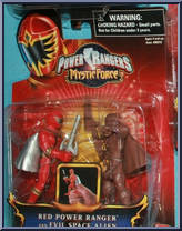 Red Power Ranger and Evil Space Alien from Power Rangers Mystic Force - Thumb Figures manufactured by Bandai [Front]