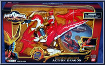 Red Power Ranger with Action Dragon from Power Rangers Mystic Force - Cycles manufactured by Bandai [Front]