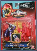 Wolf King and Red Power Ranger from Power Rangers Mystic Force - Thumb Figures manufactured by Bandai [Front]