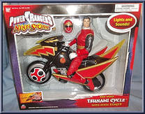Red Wind Tsunami Cycle with Ninja Ranger Action Figure