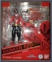 Shinken Red Ranger from Power Rangers Samurai - S.H. Figuarts manufactured by Bandai [Front]