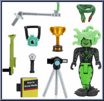 Social Medusa Influencer with Selfie Stick from Roblox - Basic Series manufactured by Jazwares [Loose]