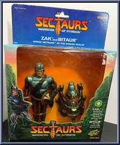 Zak and Bitaur from Sectaurs - Beasts manufactured by Coleco [Front]