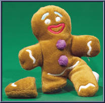Gingerbread Man from Shrek - Bean Bag Plush manufactured by McFarlane [Loose]