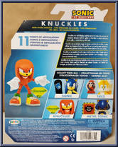 Knuckles (with Green Chaos Emerald) from Sonic the Hedgehog - Basic Series manufactured by Jakks Pacific [Back]