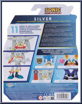 Silver (Yellow Checkpoint) from Sonic the Hedgehog - Basic Series manufactured by Jakks Pacific [Back]