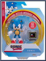 Sonic (Classic, with Ring Item Box) from Sonic the Hedgehog - Basic Series manufactured by Jakks Pacific [Front]