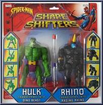 Hulk & Rhino from Spider-Man (2000) - Shape Shifters - 2002 manufactured by Toy Biz [Front]