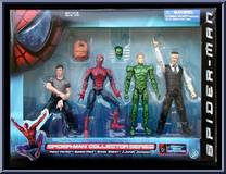 Peter Parker / Spider-Man / Green Goblin / Jonah Jameson from Spider-Man - Movie - Collector Series manufactured by Toy Biz [Front]