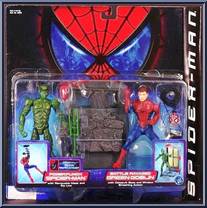 Spider-Man (Power Punch) / Green Goblin (Battle Ravaged) from Spider-Man - Movie - Collector Series manufactured by Toy Biz [Front]
