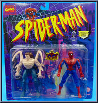 Smythe & Spider-Man (Super Poseable) from Spider-Man - Canadian 2-Pack - Series 1 manufactured by Toy Biz [Front]