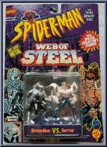 Spider-Man vs Smythe from Spider-Man - Web of Steel manufactured by Toy Biz [Front]