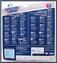 Carney Lansford from Starting Lineup - Baseball - 1988 Series manufactured by Kenner [Back]