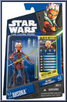 Ahsoka from Star Wars - Clone Wars (2008) - Battle Game Cards manufactured by Hasbro [Front]