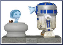 R2-D2 and Princess Leia Hologram (Deluxe) from Star Wars - Pop! Vinyl Figures manufactured by Funko [Loose]