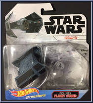 Darth Vader's Tie Fighter from Star Wars - Hot Wheels Starships - White Card / Black Letters manufactured by Mattel [Front]