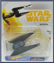Kylo Ren's Tie Silencer from Star Wars - Hot Wheels Starships - White Card / Yellow Letters manufactured by Mattel [Front]