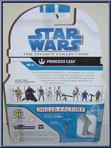 Princess Leia (Medical Frigate) from Star Wars - Legacy Collection - Blue / White Cards manufactured by Hasbro [Back]