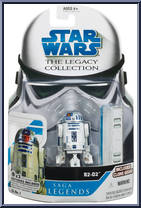 R2-D2 from Star Wars - Legacy Collection - Blue / White Cards - Saga Legends manufactured by Hasbro [Front]