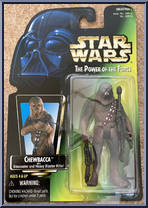 Chewbacca from Star Wars - Power of the Force II - Green Card manufactured by Kenner [Front]