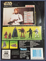 Luke Skywalker (Stormtrooper Disguise) from Star Wars - Power of the Force II - Hologram Green Card manufactured by Kenner [Back]