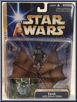 Ewok (with Attack Glider) (Assault on Endor) from Star Wars - Saga - Ultra manufactured by Hasbro [Front]