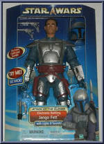 Jango Fett (Electronic Battling) from Star Wars - Saga - 12" Scale - Attack of the Clones manufactured by Hasbro [Front]