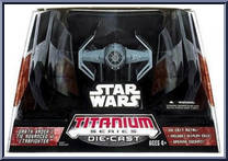 Darth Vader's TIE Fighter from Star Wars - Titanium - Ultra Vehicles manufactured by Hasbro [Front]