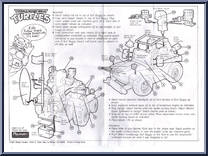 Mike's Kowabunga Surf Buggy from Teenage Mutant Ninja Turtles - 1991 - Accessories manufactured by Playmates [Instructions]