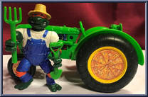 Farmer Mike and his Turtle Tractor from Teenage Mutant Ninja Turtles - Farmer Turtles manufactured by Playmates [Loose]